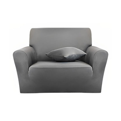 SOGA 1-Seater Grey Sofa Cover Couch Protector High Stretch Lounge Slipcover Home Decor • LUZ-SofaCov209
