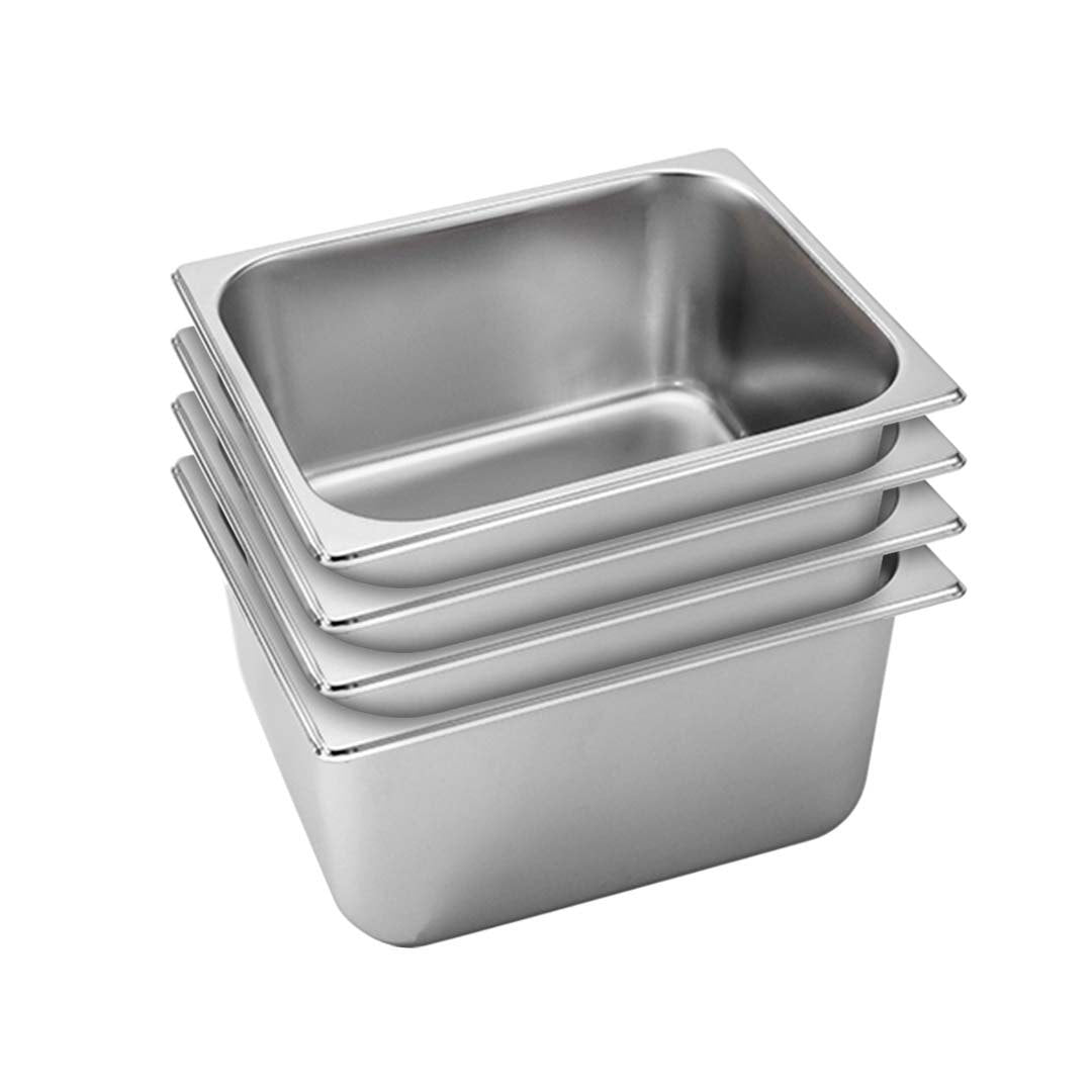 SOGA 4X Gastronorm GN Pan Full Size 1/2 GN Pan 20cm Deep Stainless Steel Tray • LUZ-GastronormPans5412X4