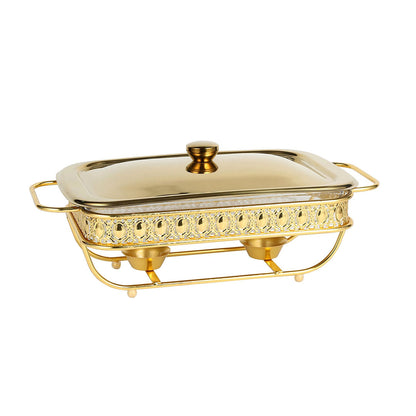SOGA 1.5L Lace Dining Stove Cooking Appliance with Gold Color Kitchen Essential • LUZ-ChafingDish6V15