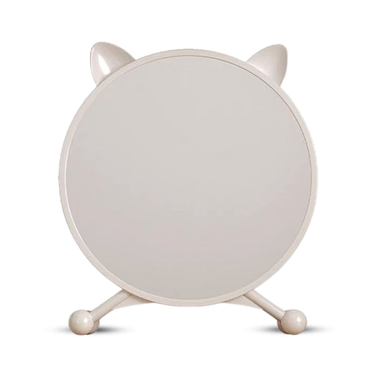 SOGA 40cm White Smart Makeup Bedroom Table Mirror Cat Ear Style No LED Light LUZ-MirrorE3