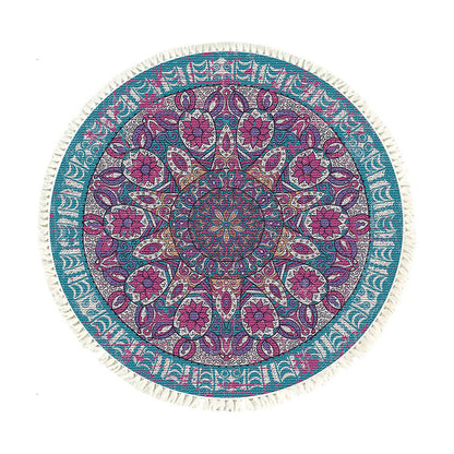 SOGA 120cm Mandala Area Rug for Living Room Lounge, Bedroom, Anti-slip Doormat, Home Decor • LUZ-CarpetYH02Lge
