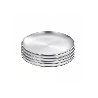SOGA 14cm Premium Silver Grilling Plate  Durable, Heat Resistant Perfect for BBQs and Outdoor Cooking Kitchen Essential • LUZ-VICPlate51