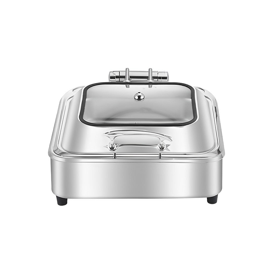 SOGA Stainless Steel Square Chafing Dish Tray Buffet Cater Food Warmer Chafer with Top Lid • LUZ-ChafingDish2104