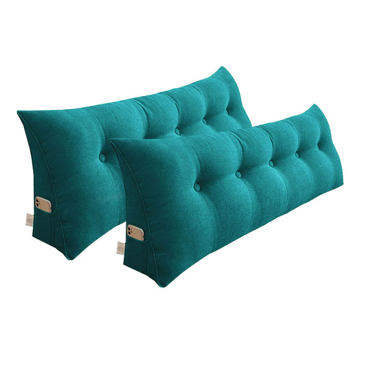 SOGA 2X 120cm Blue Green Triangular Wedge Bed Pillow Headboard Backrest Bedside Tatami Cushion Home Decor • LUZ-Pillow5112X2