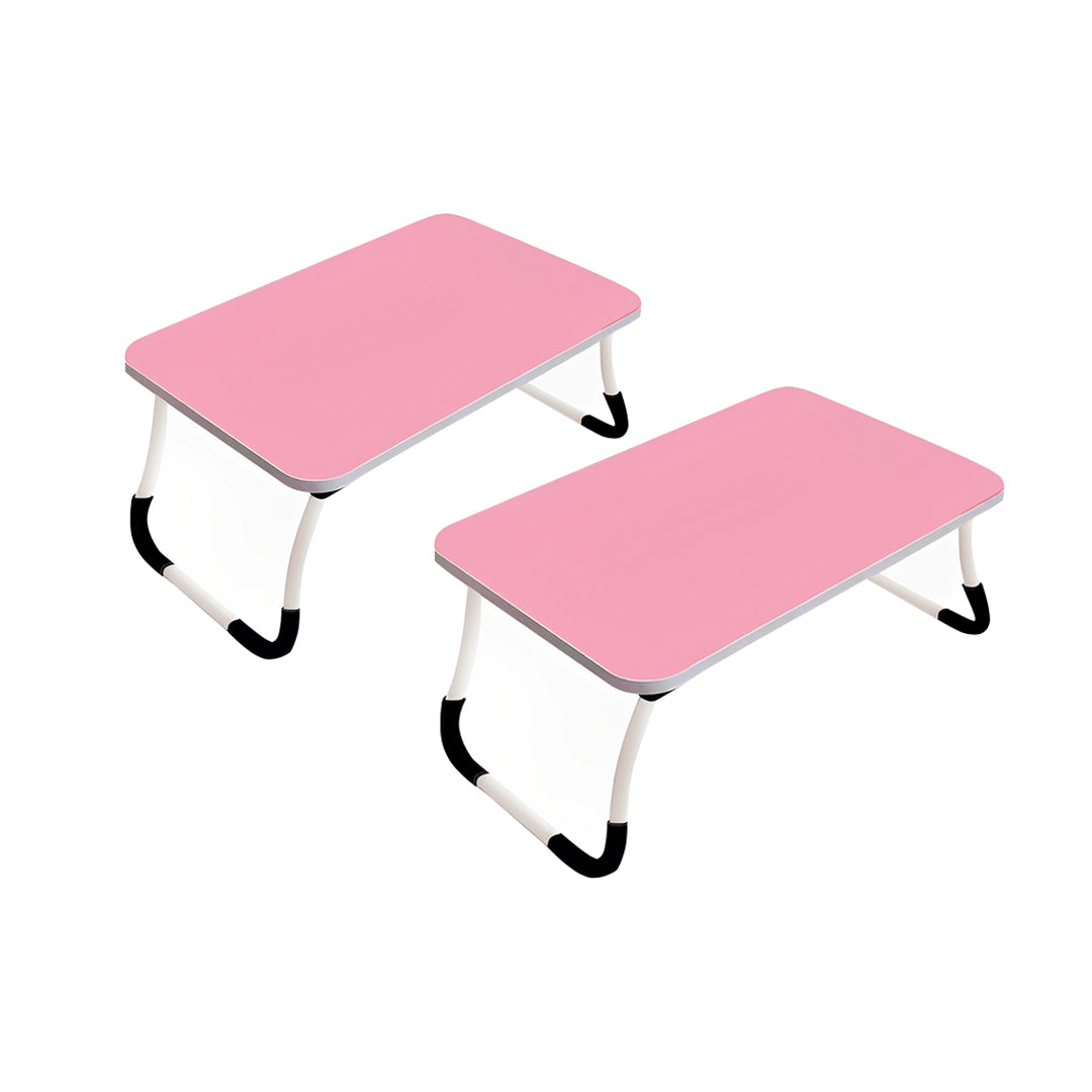 SOGA 2X Pink Portable Bed Table Adjustable Foldable Bed Sofa Study Table Laptop Mini Desk Breakfast Tray Home Decor • LUZ-BedTableA02X2