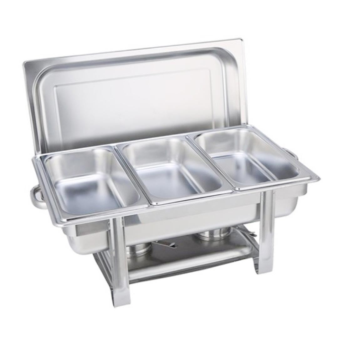 SOGA Triple Tray Stainless Steel Chafing Catering Dish Food Warmer • LUZ-ChafingDish56083