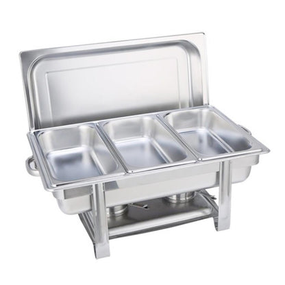 SOGA Triple Tray Stainless Steel Chafing Catering Dish Food Warmer • LUZ-ChafingDish56083