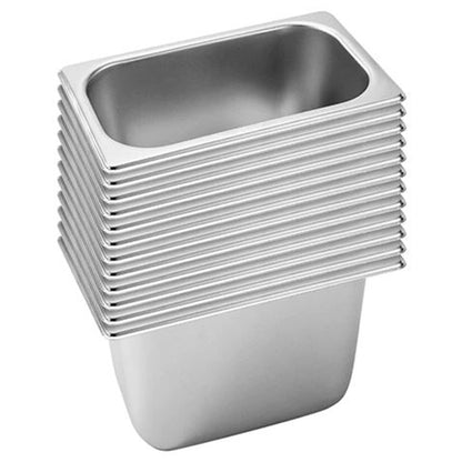 SOGA 12X Gastronorm GN Pan Full Size 1/3 GN Pan 20cm Deep Stainless Steel Tray • LUZ-GastronormPans5444X12