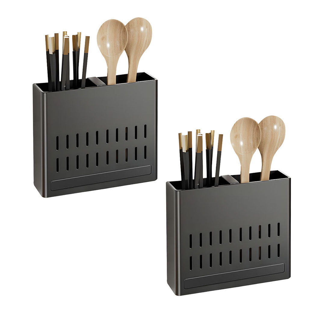 SOGA 2X Wall Mounted Kitchen Utensil Storage Rack Spoon Fork Chopstick Space-Saving Organiser • LUZ-TAN1024X2