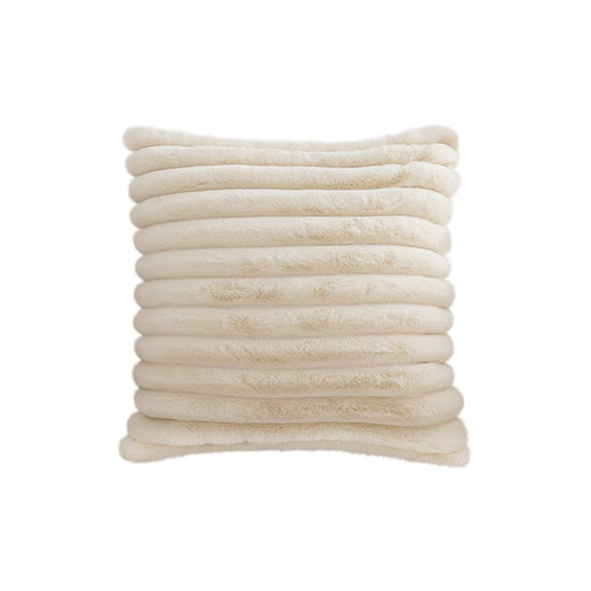 SOGA 45cm Fur Faux Rabbit Soft Decorative Covers Pack Cover Plush Off White Throw Pillow • LUZ-FrenchCushion229