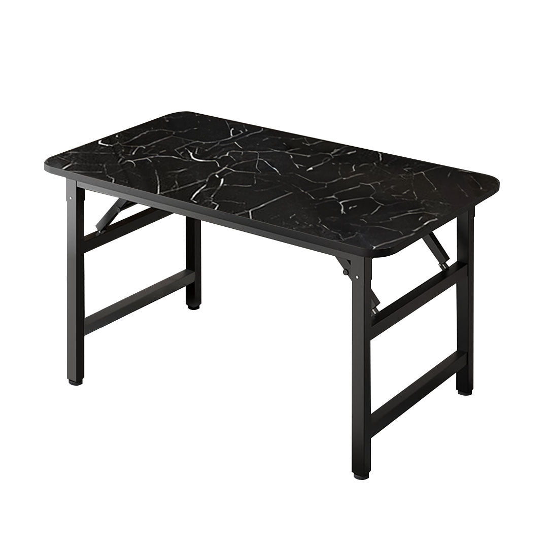 SOGA 120x60cm Black Foldable Computer Study Table Easy Assembly Desk No Chair • LUZ-ComTableF2