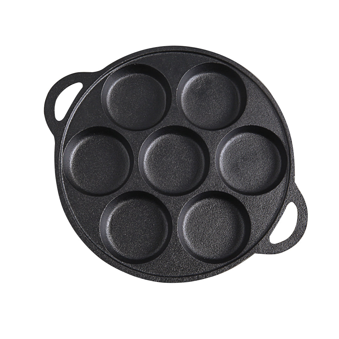 SOGA 31.5cm Cast Iron Takoyaki Fry Pan Octopus Balls Maker 7 Hole Cavities Grill Mold • LUZ-ZPai011