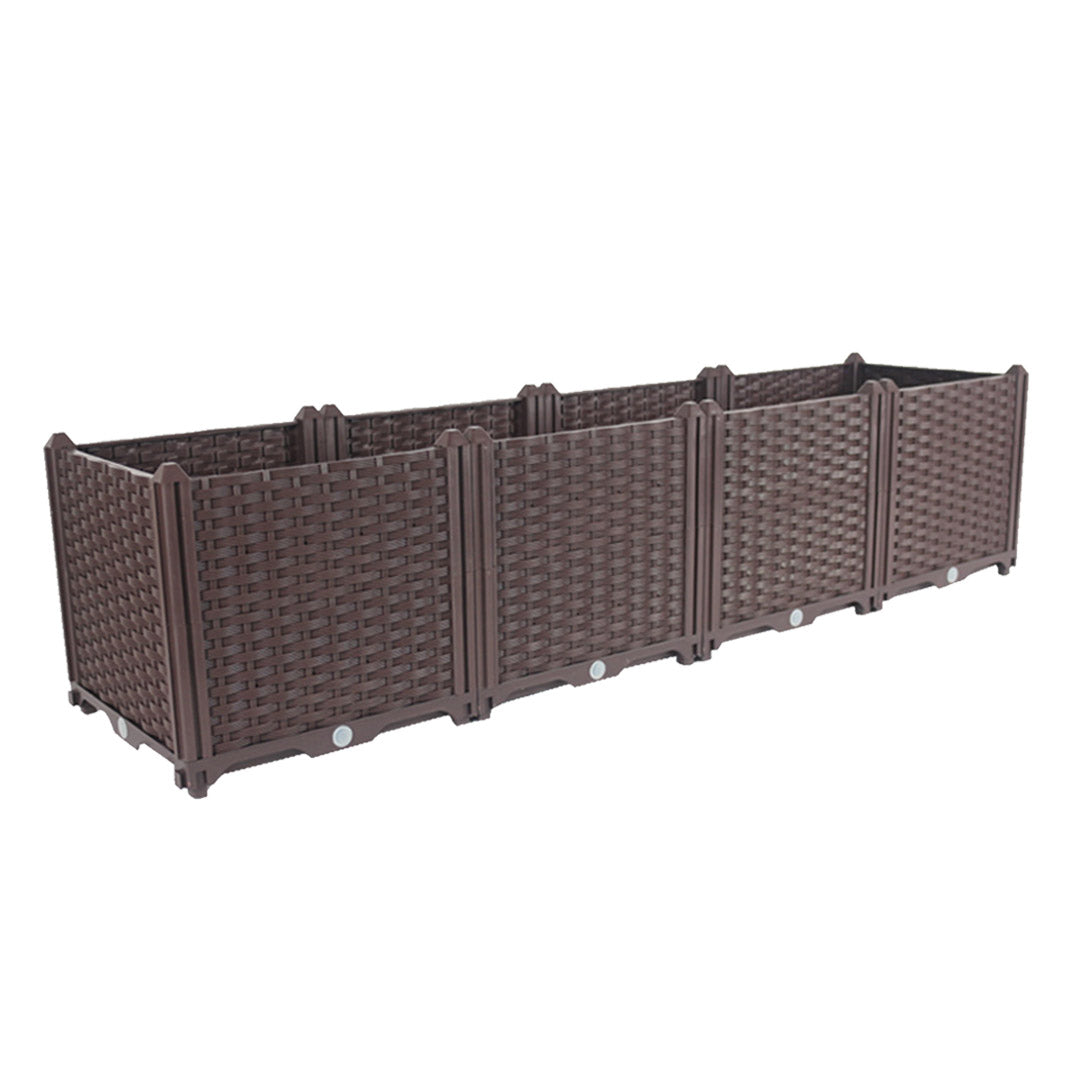 SOGA 160cm Raised Planter Box Vegetable Herb Flower Outdoor Plastic Plants Garden Bed Deepen • LUZ-PlantBox4B