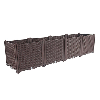 SOGA 160cm Raised Planter Box Vegetable Herb Flower Outdoor Plastic Plants Garden Bed Deepen • LUZ-PlantBox4B