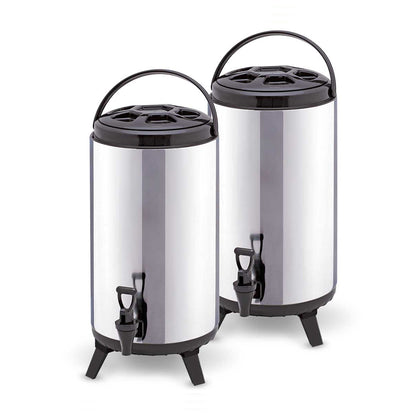 SOGA 2X 12L Portable Insulated Cold/Heat Coffee Tea Beer Barrel Brew Pot With Dispenser • LUZ-BeverageDispenser12LX2
