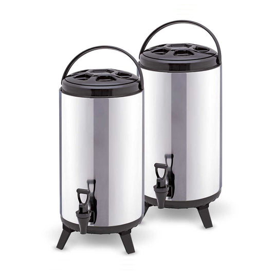 SOGA 2X 12L Portable Insulated Cold/Heat Coffee Tea Beer Barrel Brew Pot With Dispenser • LUZ-BeverageDispenser12LX2