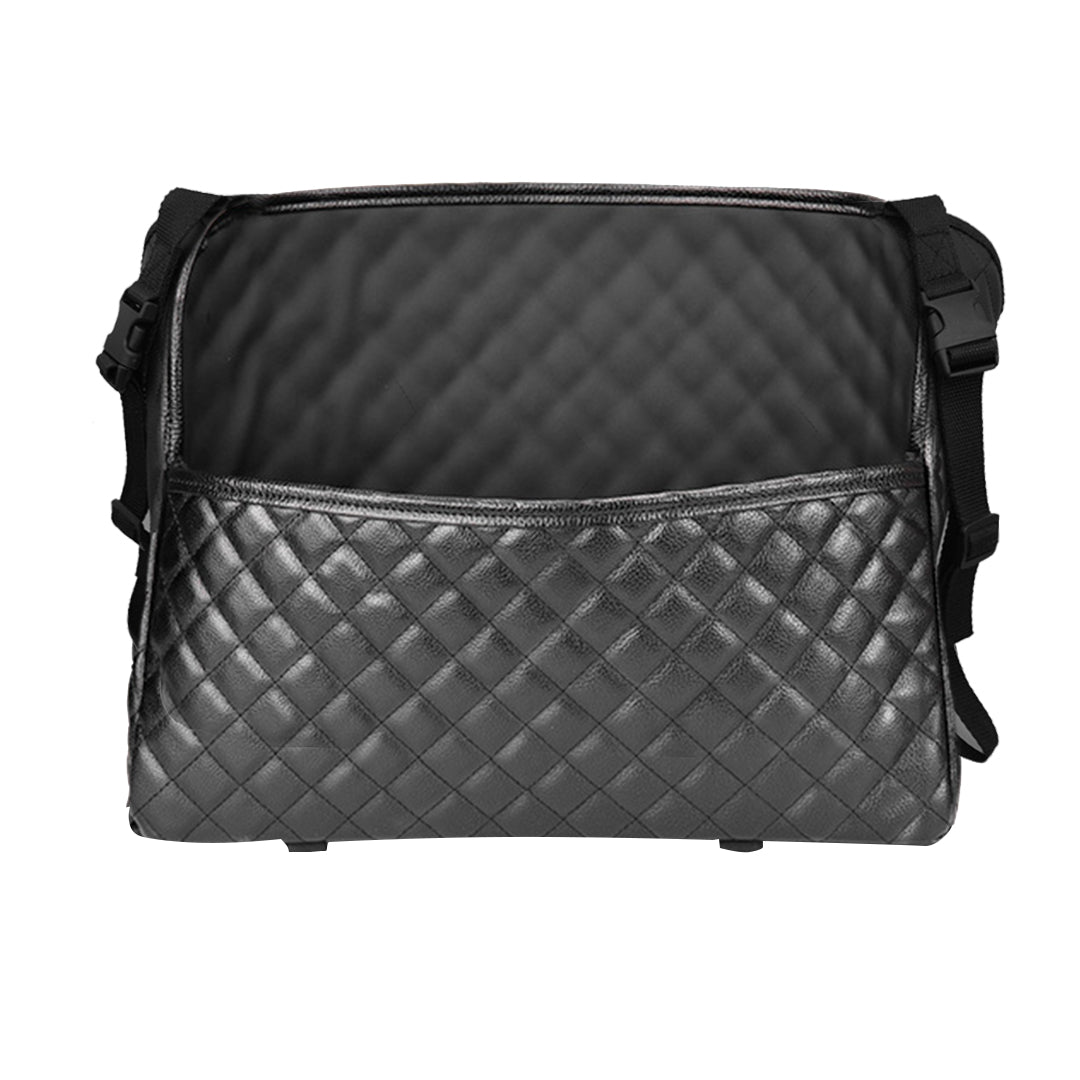 SOGA Black Leather Car Storage Portable Hanging Organizer Backseat Multi-Purpose Interior Accessories Bag • LUZ-CarStorageBag312