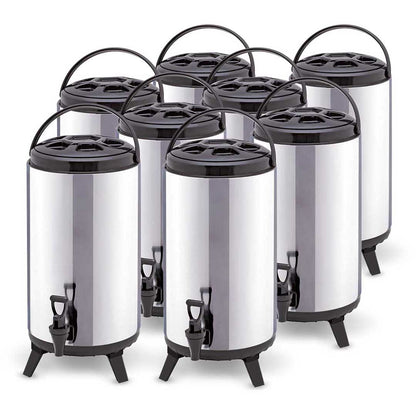 SOGA 8X 16L Portable Insulated Cold/Heat Coffee Tea Beer Barrel Brew Pot With Dispenser • LUZ-BeverageDispenser16LX8