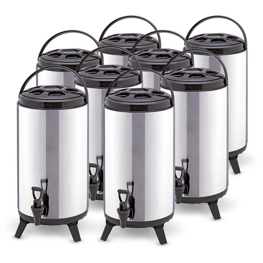 SOGA 8X 16L Portable Insulated Cold/Heat Coffee Tea Beer Barrel Brew Pot With Dispenser • LUZ-BeverageDispenser16LX8