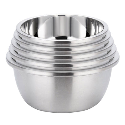 SOGA 5Pcs Deepen Polished Stainless Steel Stackable Baking Washing Mixing Bowls Set Food Storage Basin • LUZ-Bowl887