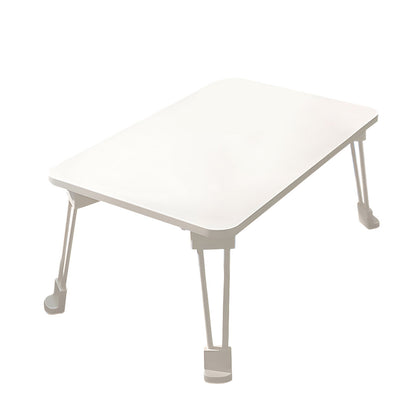 SOGA White Portable Bed Table Adjustable Folding Mini Desk With Cup-Holder Home Decor • LUZ-BedTableM665