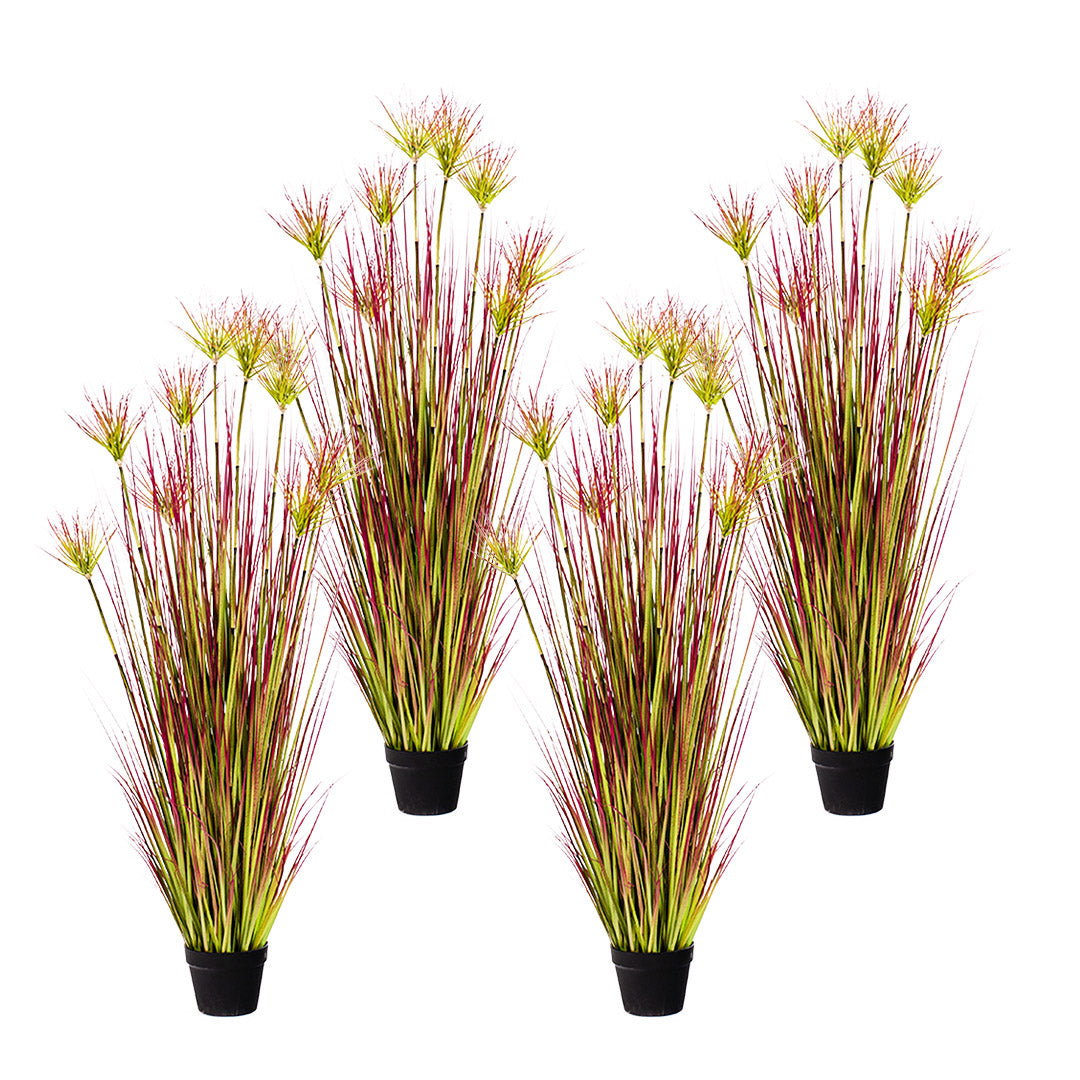 SOGA 4X 150cm Purple-Red Artificial Indoor Potted Papyrus Plant Tree Fake Simulation Decorative • LUZ-APlantFH60339X4
