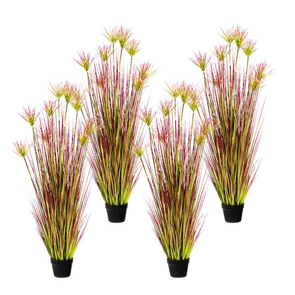 SOGA 4X 150cm Purple-Red Artificial Indoor Potted Papyrus Plant Tree Fake Simulation Decorative • LUZ-APlantFH60339X4