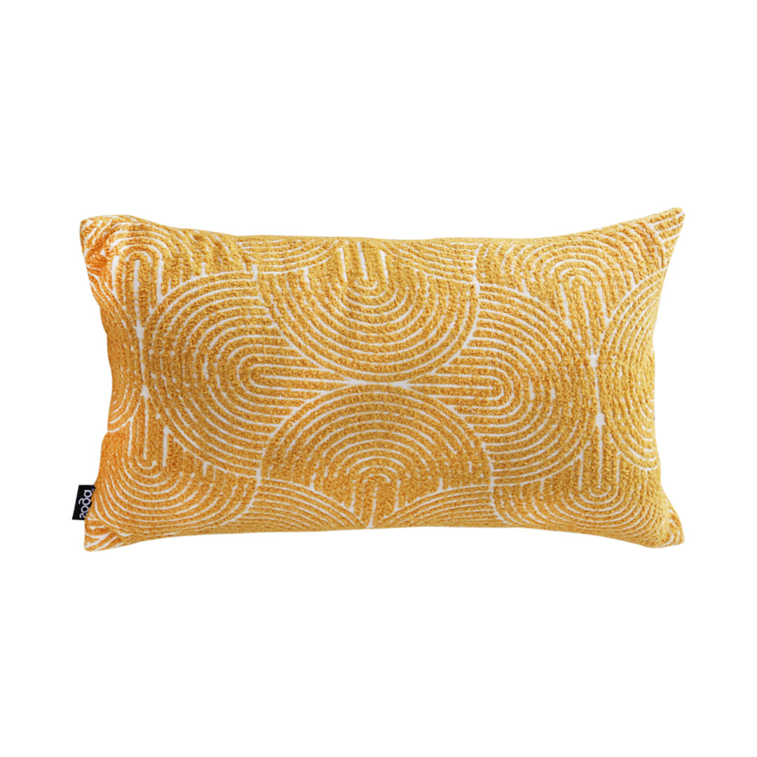 SOGA 35cm Mustard Yellow Throw Pillow Geometric Indoor and Outdoor Corded for Home Decor • LUZ-FrenchCushion322