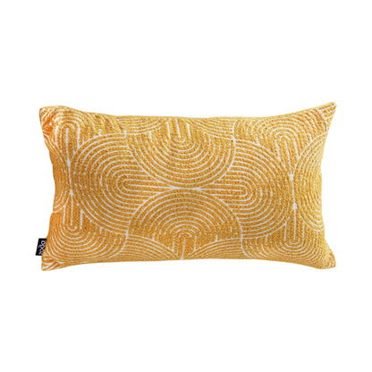 SOGA 35cm Mustard Yellow Throw Pillow Geometric Indoor and Outdoor Corded for Home Decor • LUZ-FrenchCushion322