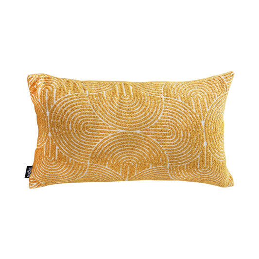 SOGA 35cm Mustard Yellow Throw Pillow Geometric Indoor and Outdoor Corded for Home Decor • LUZ-FrenchCushion322