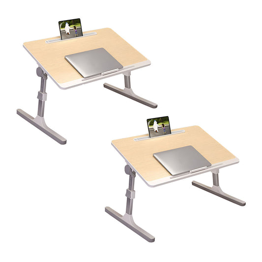 SOGA 2X 60X40cm Wood Small Laptop Bed Portable Foldable Study Table Adjustable • LUZ-BedTableA10X2