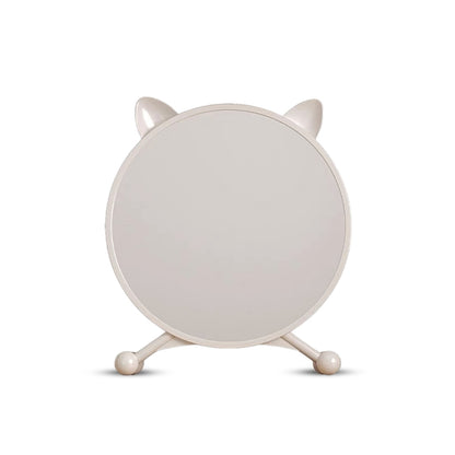 SOGA 30cm White Smart Makeup Bedroom Table Mirror Cat Ear Style No LED Light • LUZ-MirrorE1