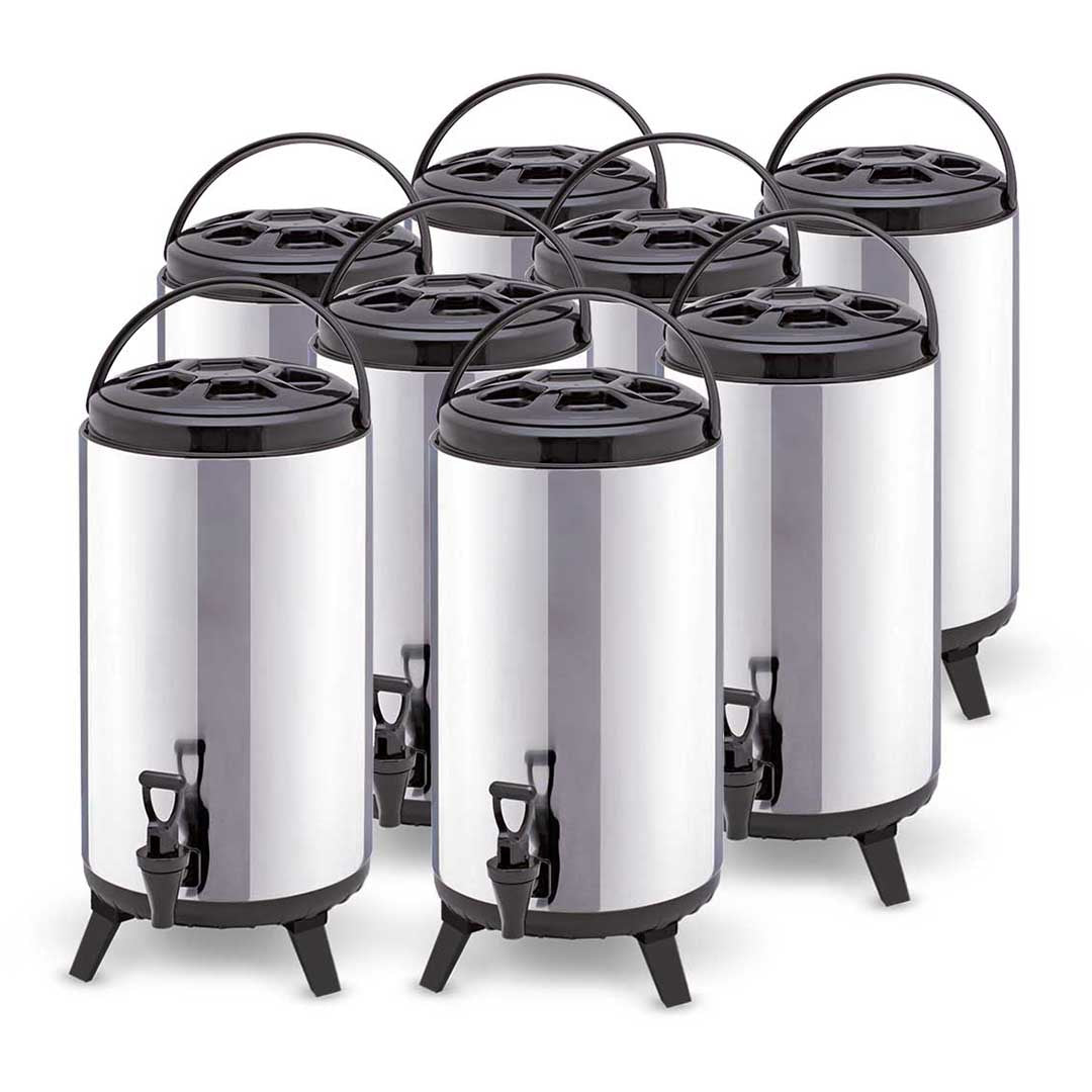 SOGA 8X 14L Portable Insulated Cold/Heat Coffee Tea Beer Barrel Brew Pot With Dispenser • LUZ-BeverageDispenser14LX8
