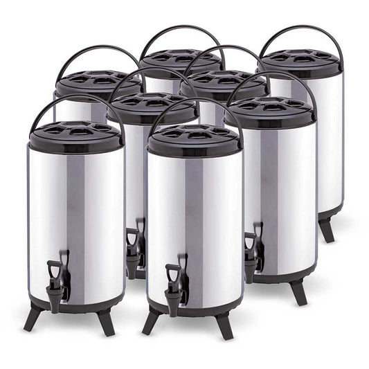 SOGA 8X 14L Portable Insulated Cold/Heat Coffee Tea Beer Barrel Brew Pot With Dispenser • LUZ-BeverageDispenser14LX8