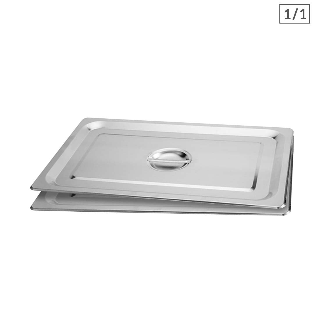 SOGA 2X Gastronorm GN Pan Lid Full Size 1/1 Stainless Steel Tray Top Cover • LUZ-GP5501-JLID1F-X2