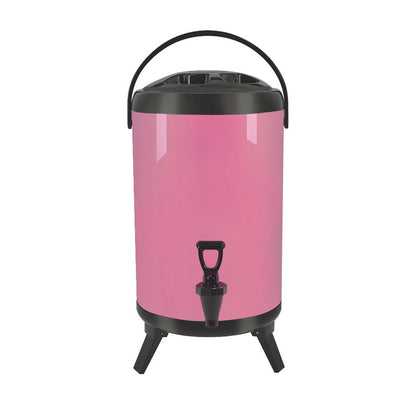 SOGA 10L Stainless Steel Insulated Milk Tea Barrel Hot and Cold Beverage Dispenser Container with Faucet Pink • LUZ-VICDispenser10LPNK