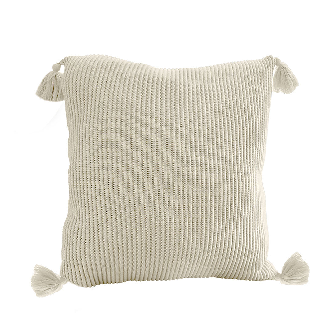SOGA 45cm Khaki Wabi-Sabi Thickened Cotton Tassel Square  Throw Pillow • LUZ-FrenchCushion262