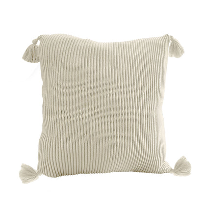 SOGA 45cm Khaki Wabi-Sabi Thickened Cotton Tassel Square  Throw Pillow • LUZ-FrenchCushion262