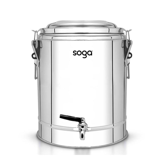 SOGA 50L Stainless Steel Insulated Stock Pot Dispenser Hot & Cold Beverage Container With Tap • LUZ-InsulatedPotwTap3106