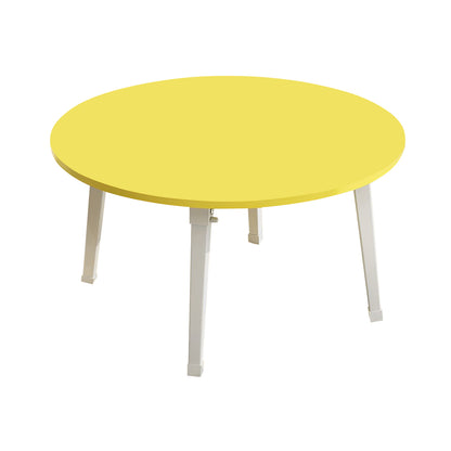 SOGA Yellow Portable Floor Table Small Round Space-Saving Mini Desk Home Decor • LUZ-FloorTable507