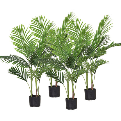 SOGA 4X 145cm Green Artificial Indoor Swallowtail Sunflower Tree Fake Plant Simulation Decorative • LUZ-APlantFH14510X4