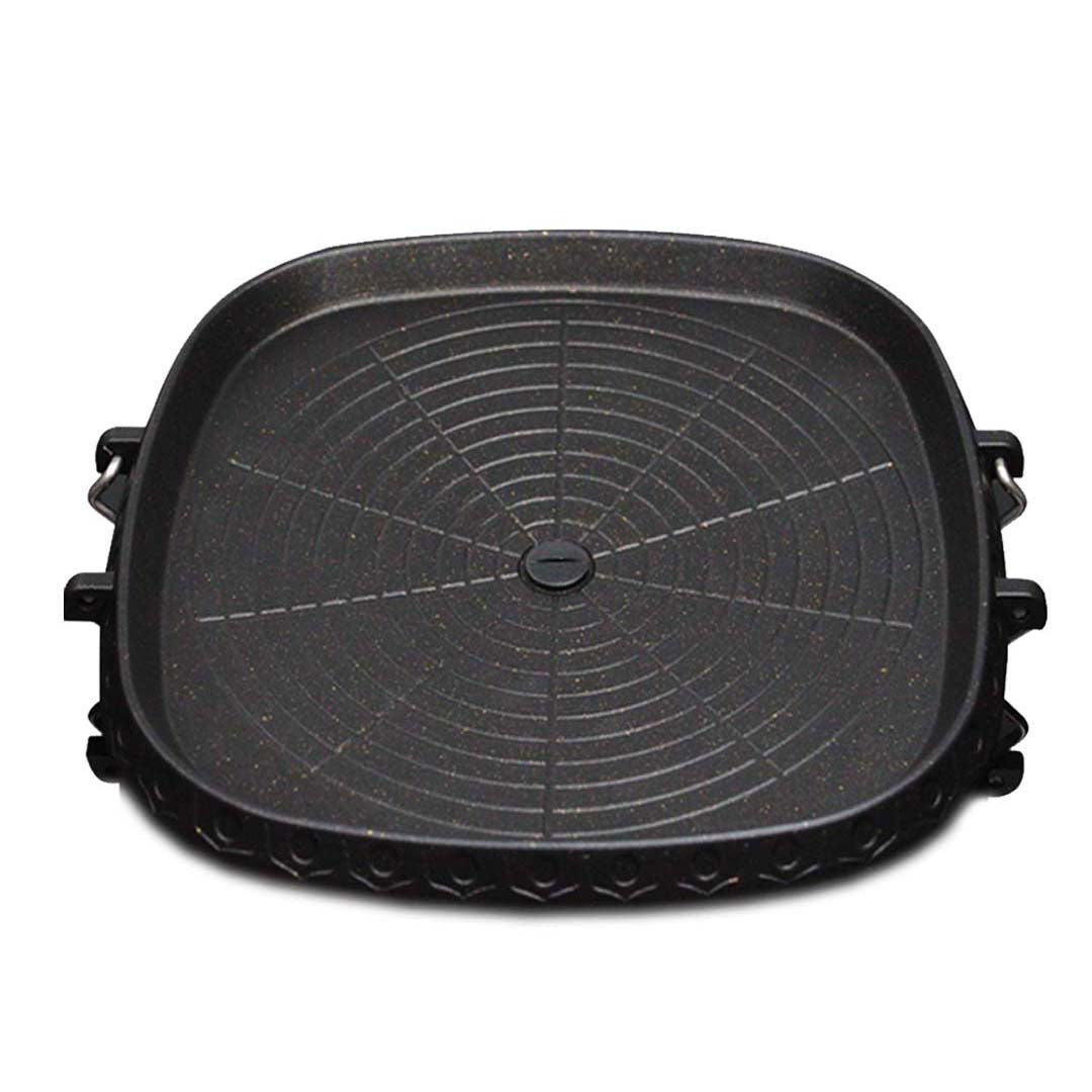 SOGA Portable Korean BBQ Butane Gas Stove Stone Grill Plate Non Stick Coated Square • LUZ-StoneBBQPlateSquare