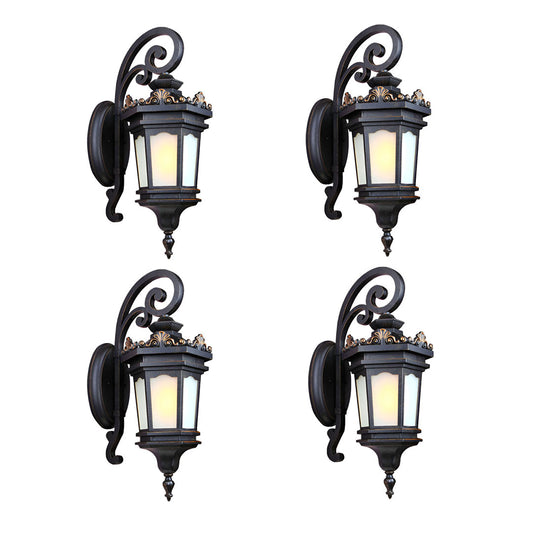 Vintage Lantern 4X 62cm Wall Light Elegant Aluminum & Glass Design Classic Outdoor Lighting Rustic Vintage Style • LUZ-Lamp320M2X4