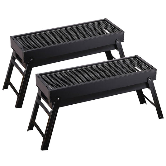 SOGA 2X 60cm Portable Folding Thick Box-type Charcoal Grill for Outdoor BBQ Camping • LUZ-CharcoalBBQGrillBox60cmX2