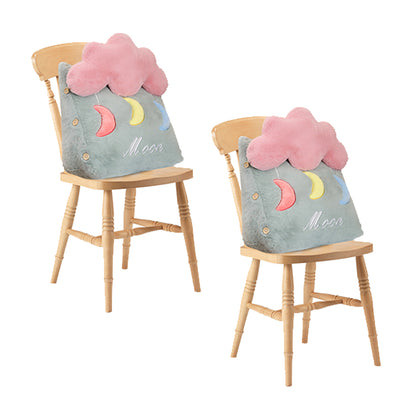 SOGA 2X Green Cute Cloud Cushion Soft Leaning Lumbar Wedge Pillow Bedside Plush Home Decor • LUZ-SCushion033X2