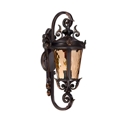 Vintage Lantern 70cm Aluminum & Glass Wall Light Classic Lantern Design Elegant Outdoor Antique Inspired Wall Lamp • LUZ-Lamp58499Med