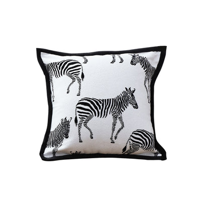 SOGA 45cm Black and White Light  Luxury Zebra Cushion Decorative Square Pillow Living Room LUZ-FrenchCushion289