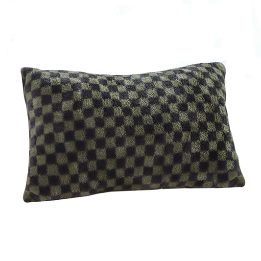 SOGA 30cm Urban Light Luxury Dark Green Checkered Lumbar Throw Pillow • LUZ-FrenchCushion239