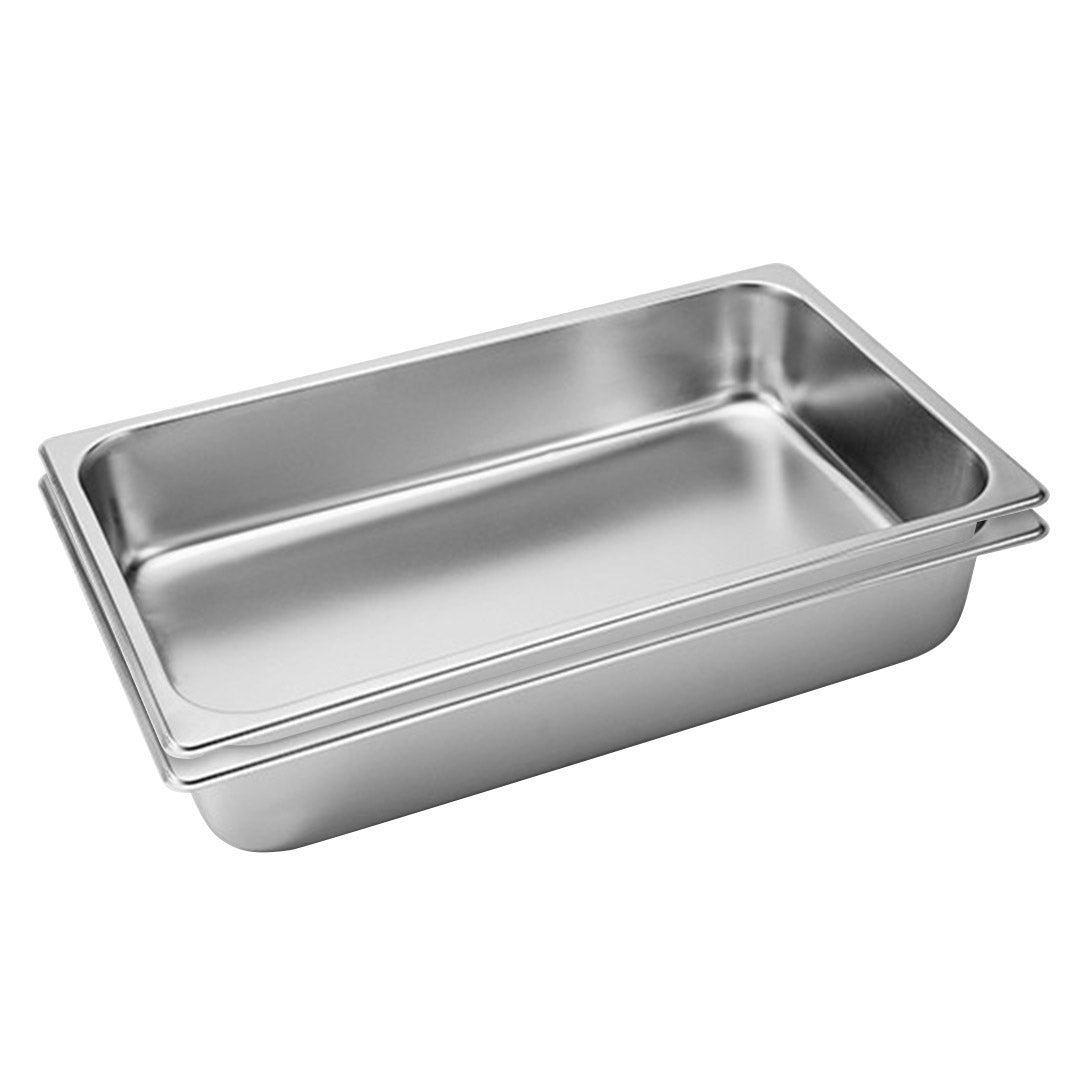SOGA 2X Gastronorm GN Pan Full Size 1/1 GN Pan 10cm Deep Stainless Steel Tray • LUZ-GastronormPans5404X2