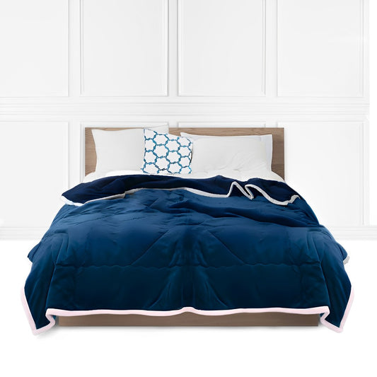 SOGA Navy Blue Throw Blanket Warm Cozy Double Sided Thick Flannel Coverlet Fleece Bed Sofa Comforter • LUZ-Blanket301